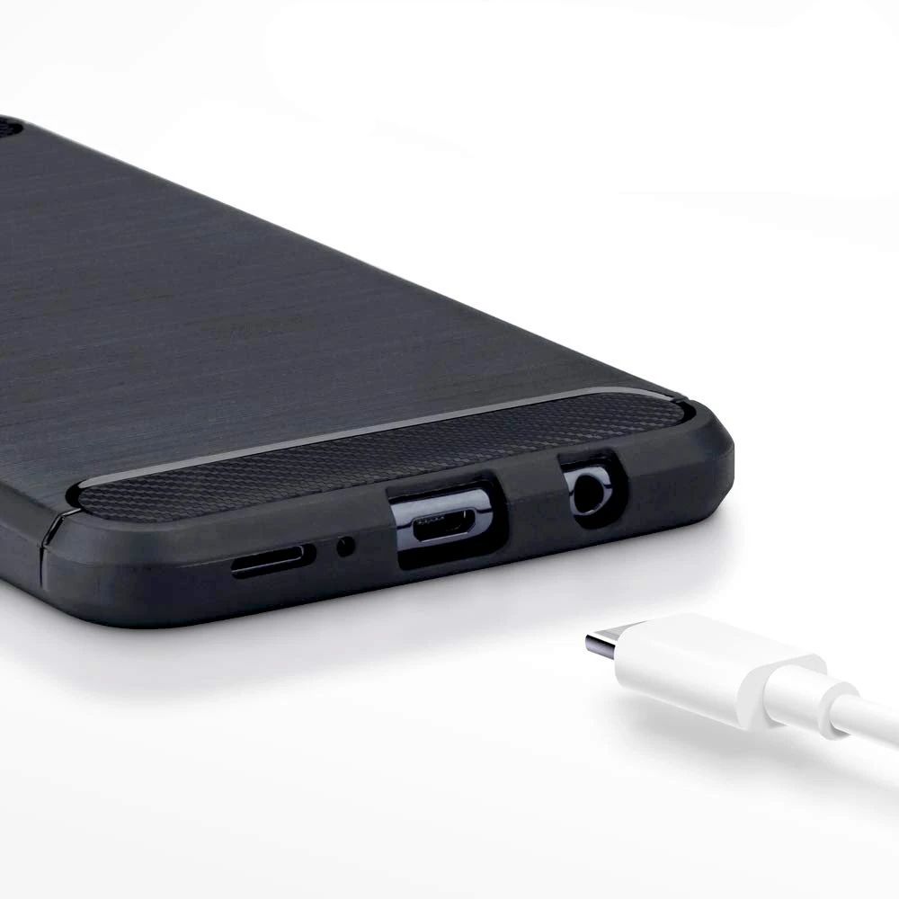 Riposo Dėklas „CARBON'' įvairiems telefonų modeliams, juodas SAMSUNG GALAXY S21 PLUS/S30 PLUS