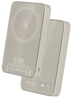 Blavec Power Bank 10000mAh BJ-04 Slim 13,5mm – Type C – 22,5W magnetic Magsafe 3 in 1 (PBBJ04-MC10GD) aukso spalvos