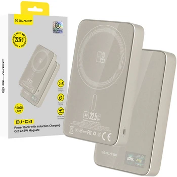 Blavec Power Bank 10000mAh BJ-04 Slim 13,5mm – Type C – 22,5W magnetic Magsafe 3 in 1 (PBBJ04-MC10GD) aukso spalvos