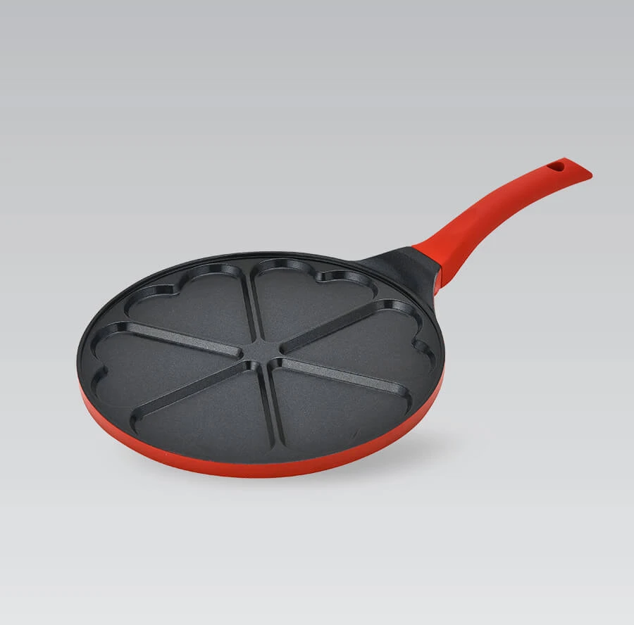 Blynų Keptuvė - Maestro MR-1222-A Nelipni Aliuminė 26 cm Juoda/Raudona