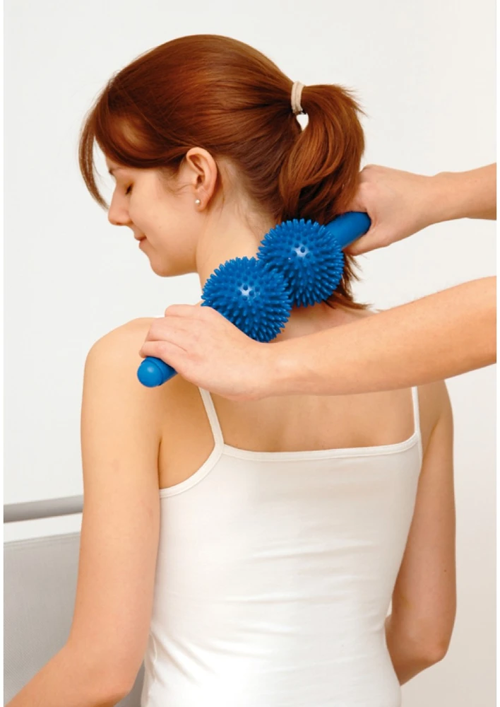 Riposo SISSEL® Spiky Twin Roller masažuoklis, mėlynas