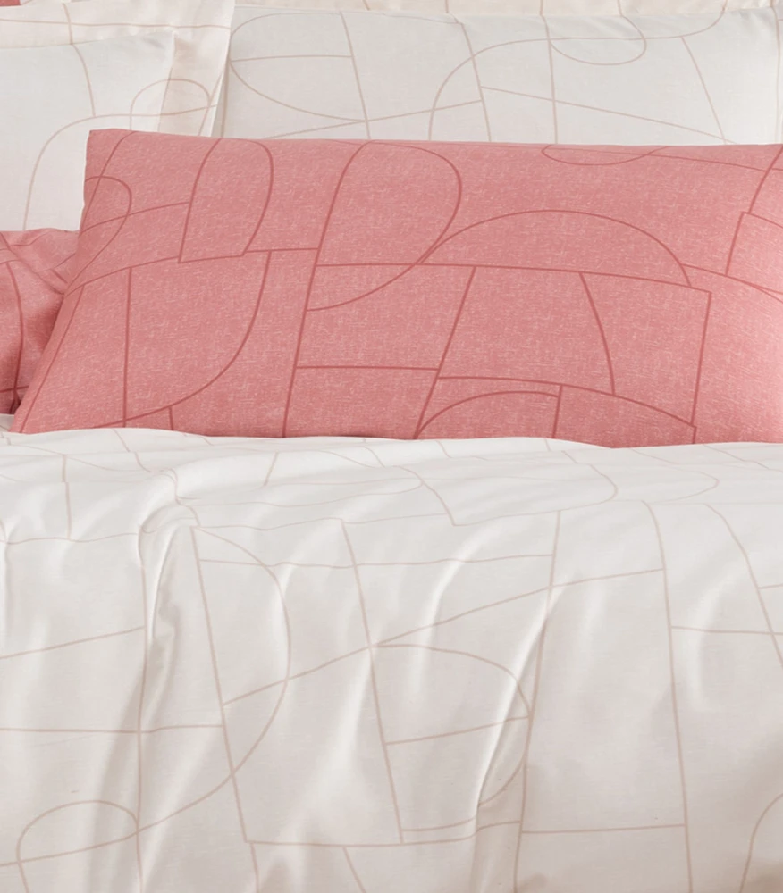 Riposo Premium satino medvilnės patalynės komplektas NORDIC Rožinis 140x200 cm