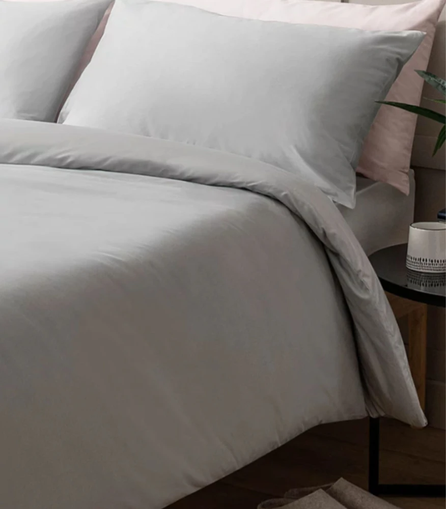 Riposo PREMIUM Satino medvilnės patalynės komplektas LIGHT Pilkas 200x200 cm