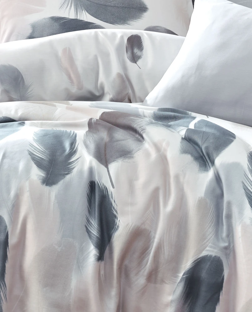 Riposo Premium satino medvilnės patalynės komplektas TUY Pilkas 200x220 cm