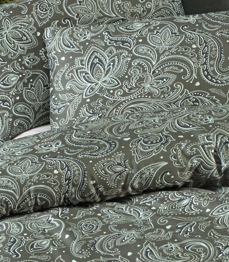Riposo Premium satino medvilnės patalynės komplektas MELINA Žalias 140x200 cm