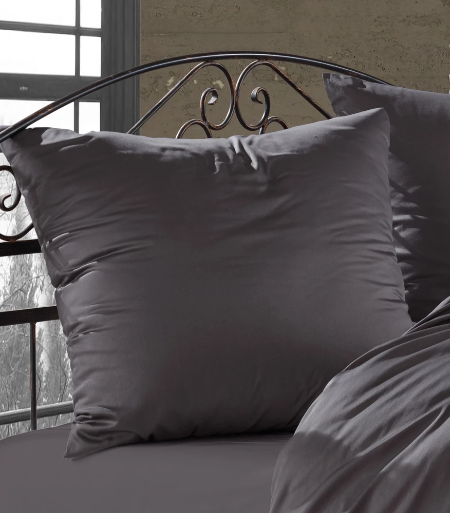 Riposo PREMIUM Satino medvilnės patalynės komplektas Pilkas 200x220 cm