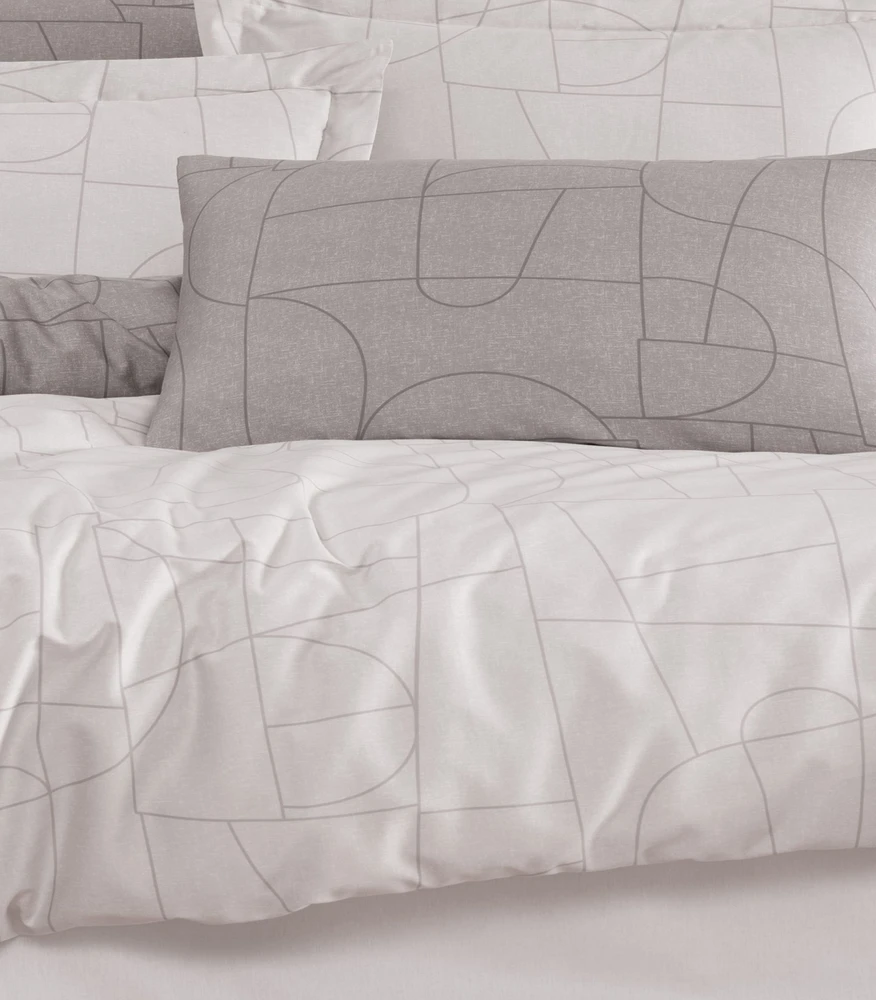 Riposo Premium satino medvilnės patalynės komplektas NORDIC Pilkas 200x220 cm