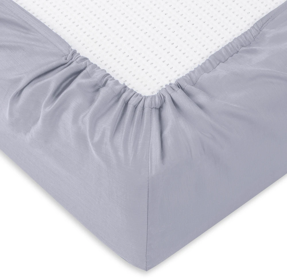 Riposo PREMIUM satino paklodė su guma Light pilkas 140x200 cm