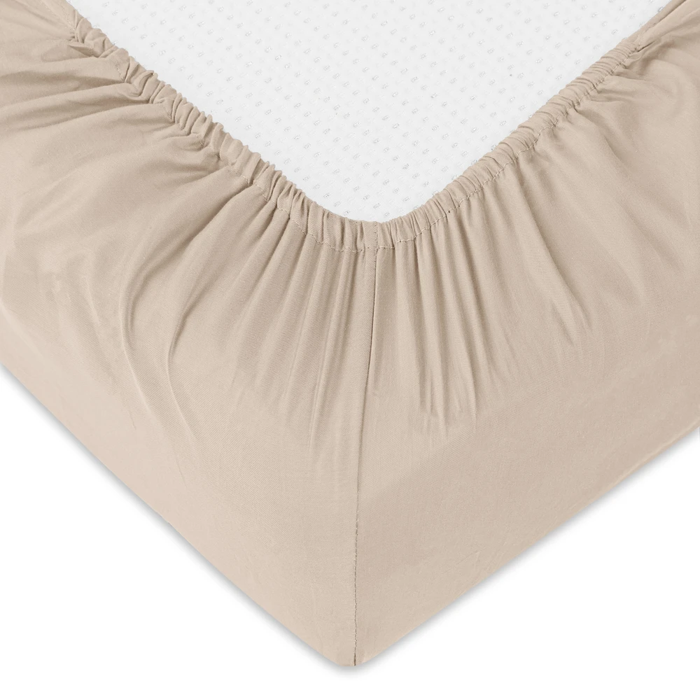 Riposo PREMIUM satino paklodė su guma Taupe 200x200 cm