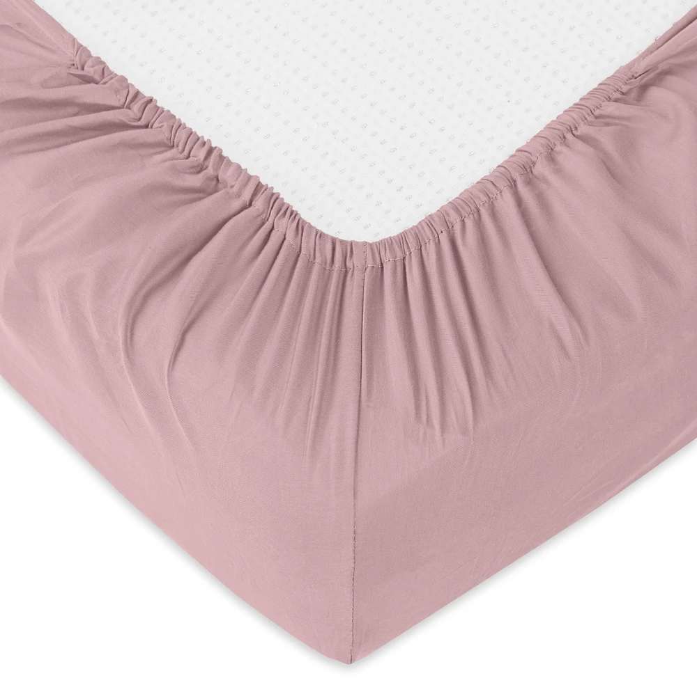 Riposo PREMIUM satino paklodė su guma Whisper pink 140x200 cm