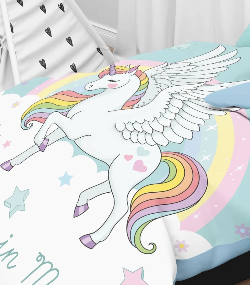 Riposo RENFORCE Digital medvilnės vaikiškas patalynės komplektas BELIEVE IN MAGIC