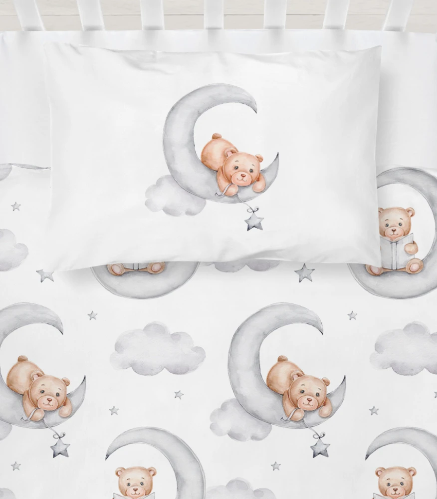 Riposo RENFORCE Digital medvilnės vaikiškas patalynės komplektas GOODNIGHT BEAR