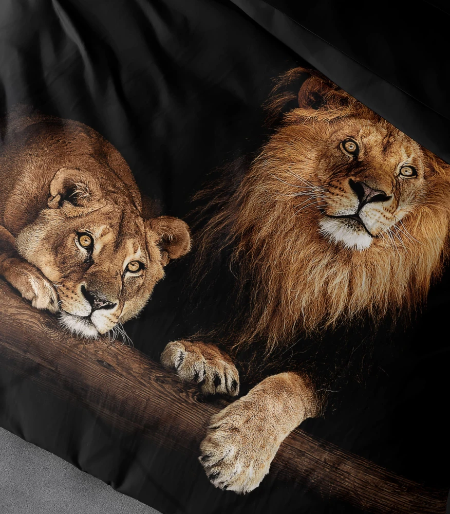 Riposo RENFORCE Digital medvilnės vaikiškas patalynės komplektas LIONS