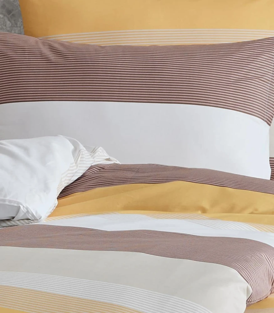 Riposo RENFORCE medvilnės patalynės komplektas JERRY Oranžinis 200x220 cm
