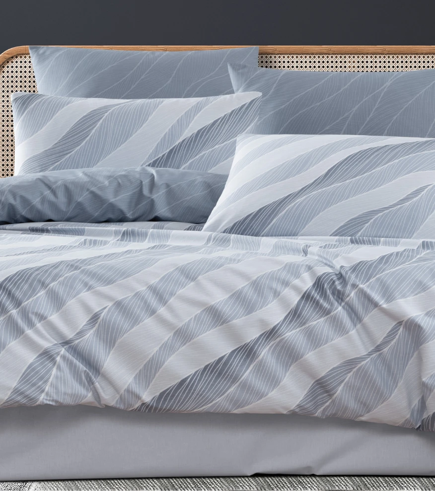 Riposo RENFORCE medvilnės patalynės komplektas LENIL MAVI 200x200 cm
