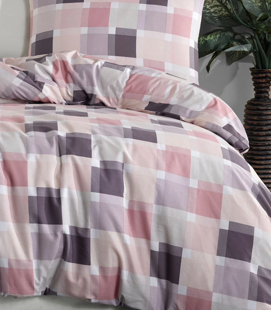 Riposo Renforce medvilnės patalynės komplektas Mare V3 Rožinė 200x220 cm