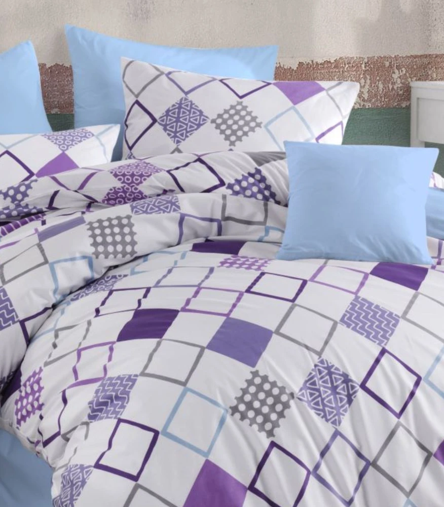 Riposo Renforce medvilnės patalynės komplektas Sion V4 Lilac 200x220 cm