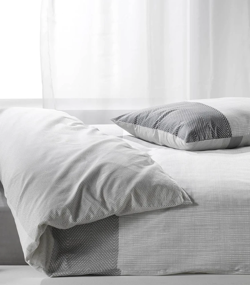 Riposo RENFORCE medvilnės patalynės komplektas SPENCER GRI 200x200 cm