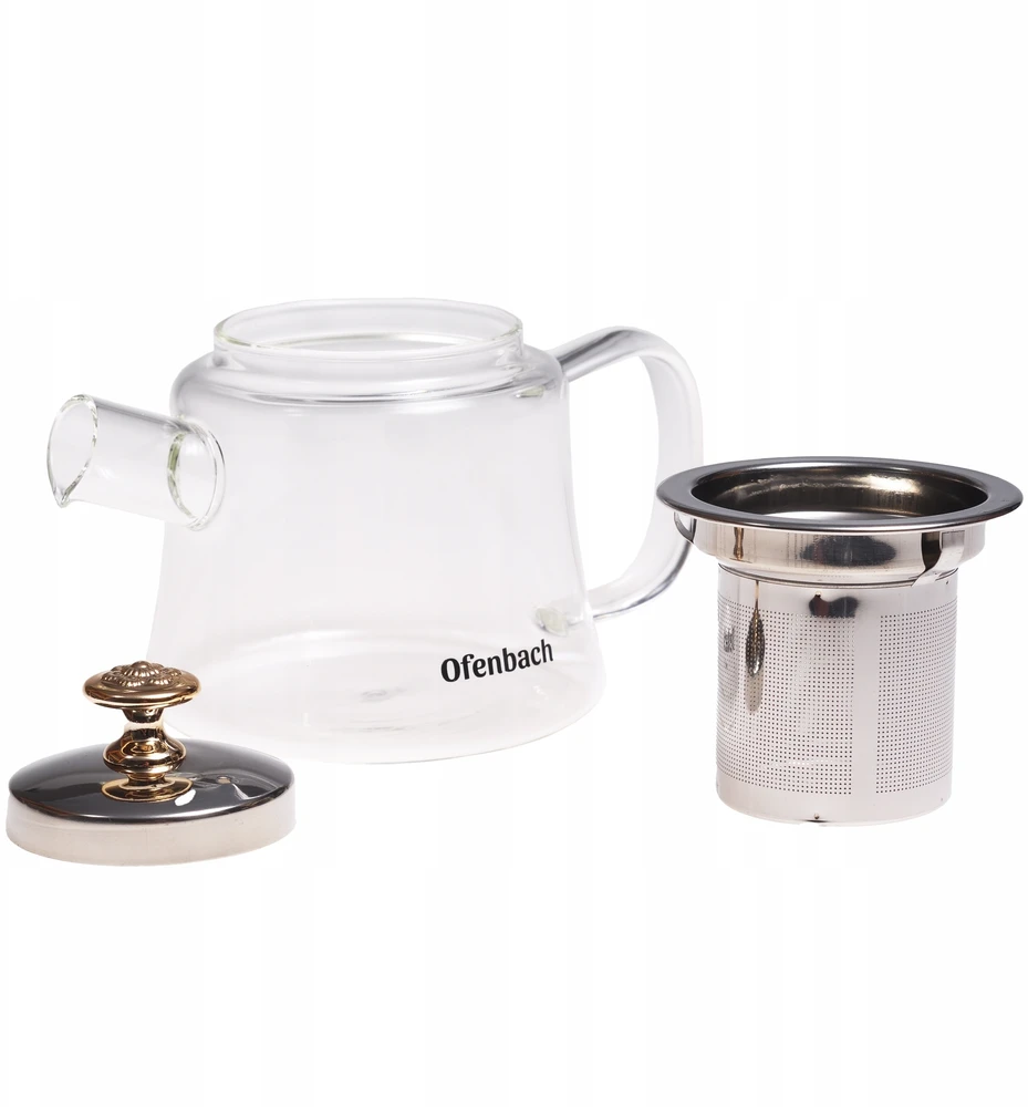 Ofenbach Riposo Stiklinis arbatinukas su filtru 1.1 L, R-100617L