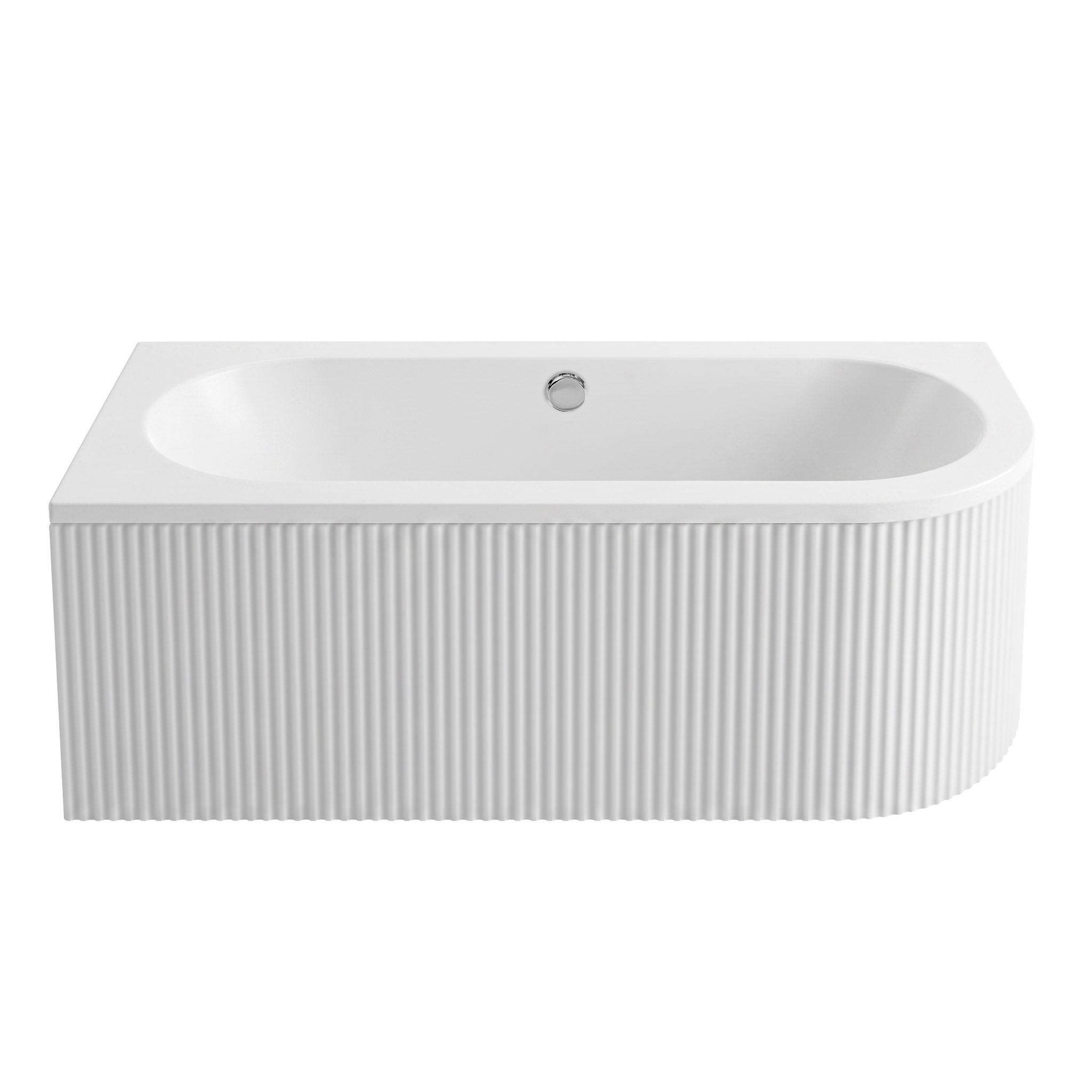 Akrilinė kampinė vonia Rea Orion Stripe Left 150cm aprašymas - Prekės nuotrauka