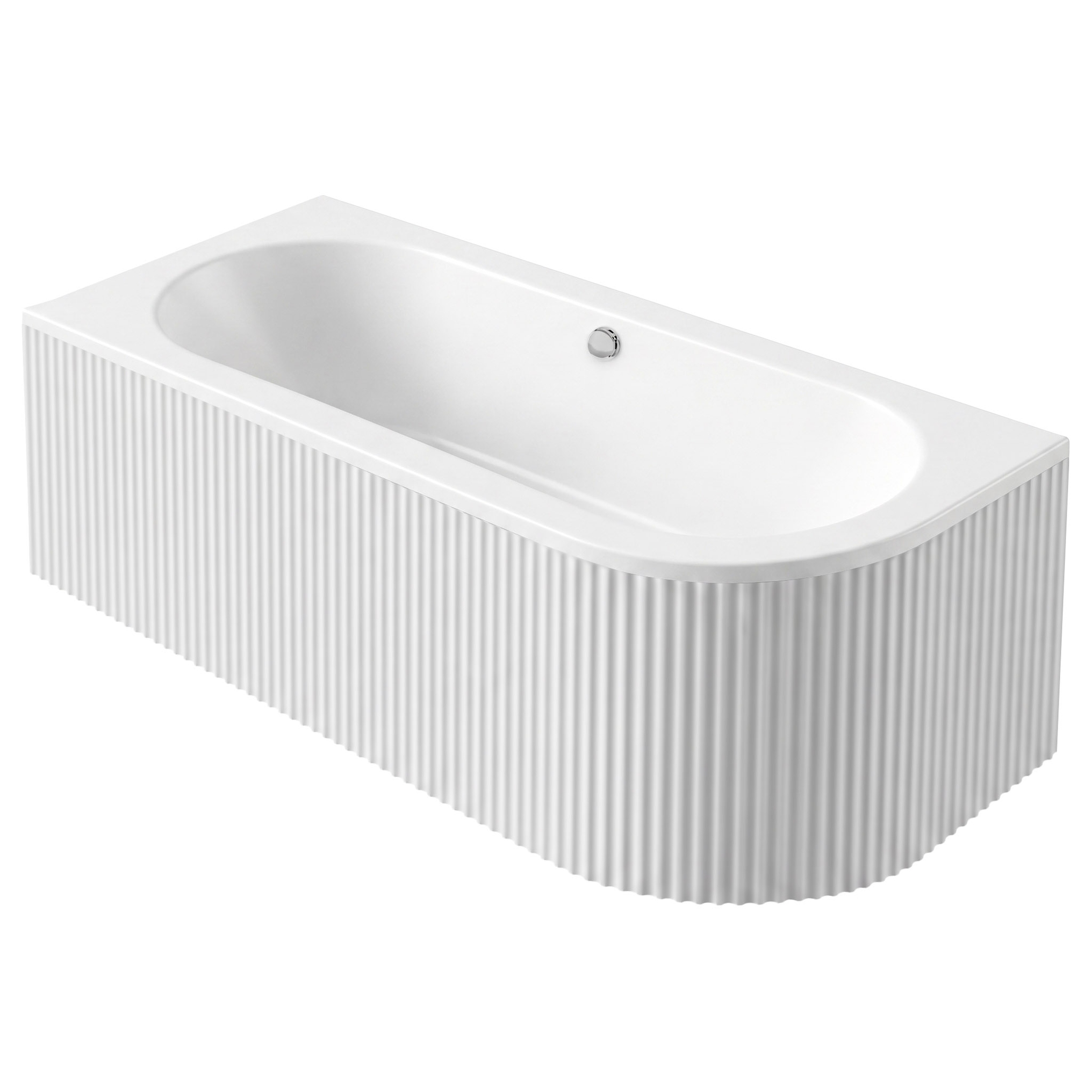 Akrilinė kampinė vonia Rea Orion Stripe Left 170cm aprašymas - Prekės nuotrauka