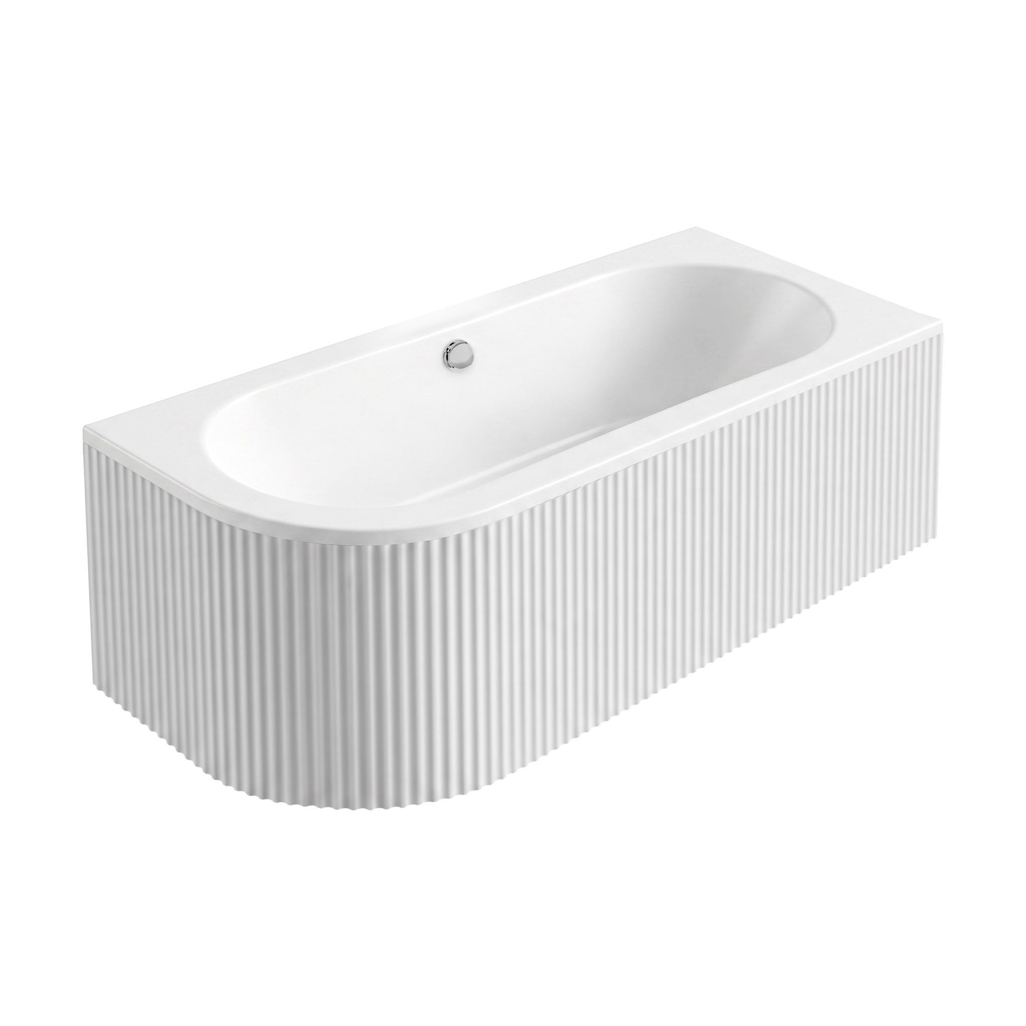 Akrilinė kampinė vonia Rea Orion Stripe Right 150cm aprašymas - Prekės nuotrauka