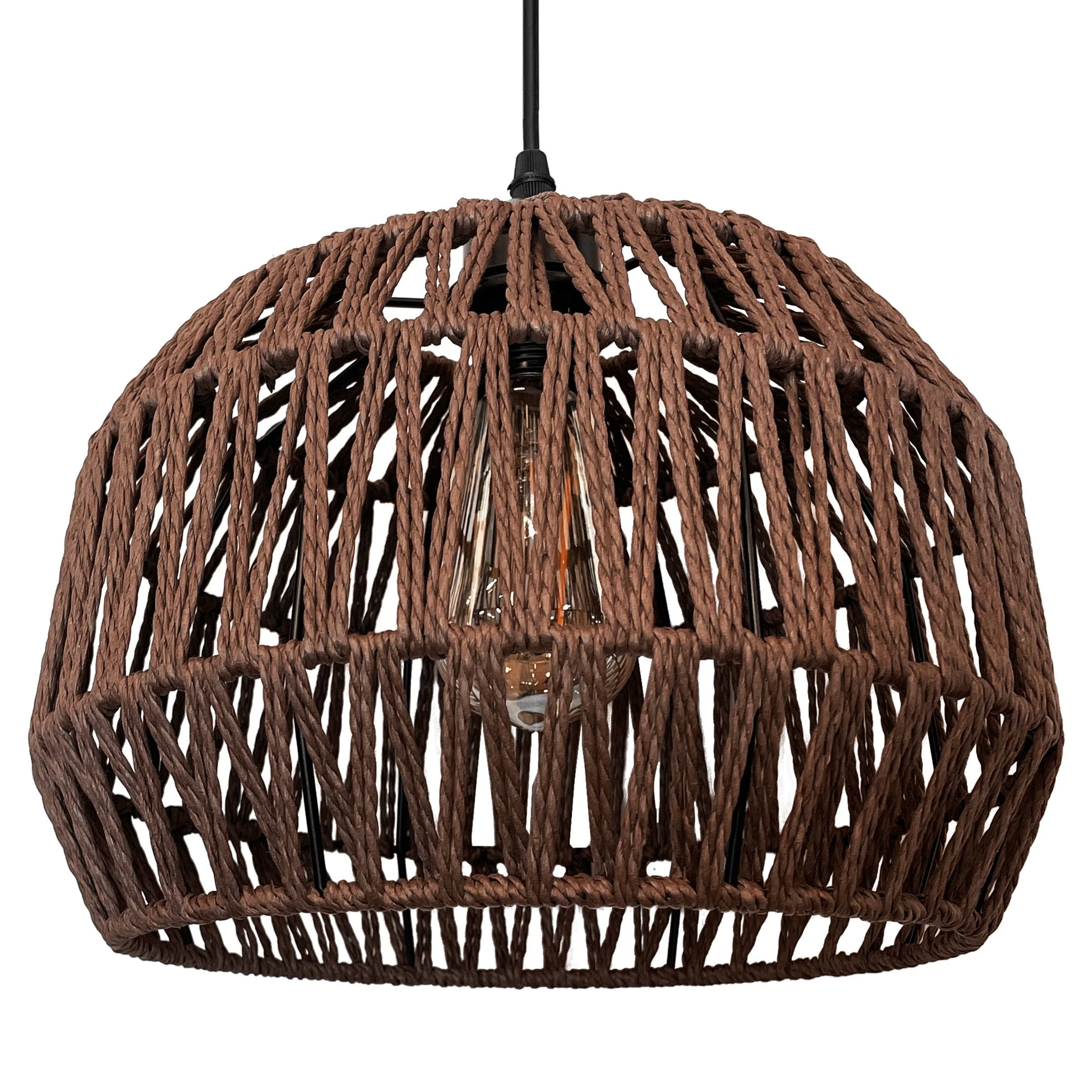 Toolight Boho pakabinamas šviestuvas APP1292-1CP Brown aprašymas - Prekės nuotrauka