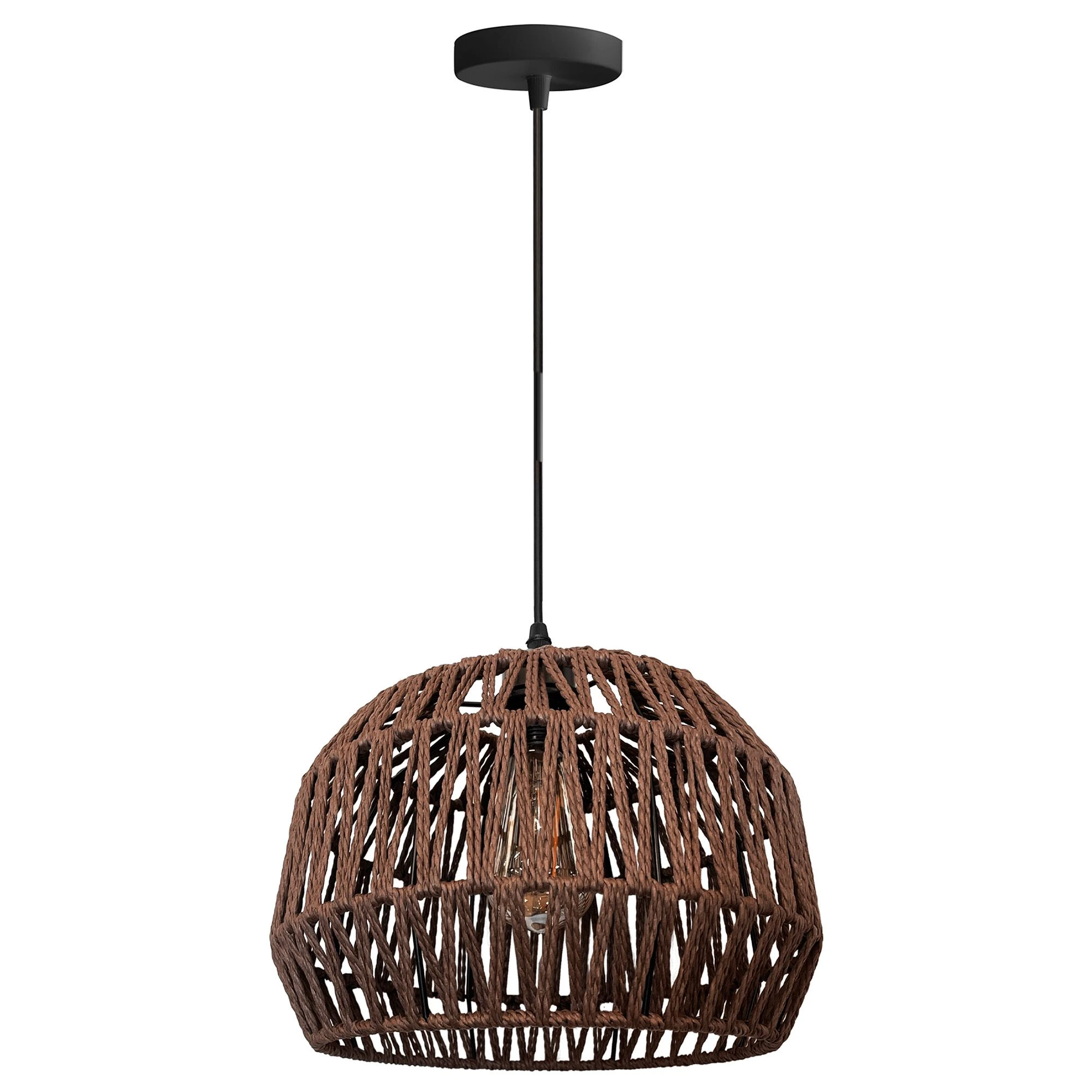 Toolight Boho pakabinamas šviestuvas APP1292-1CP Brown aprašymas - Prekės nuotrauka