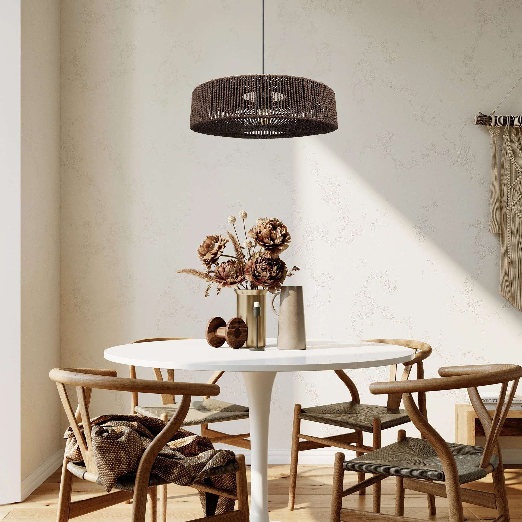 Toolight Boho pakabinamas šviestuvas APP1295-1CP Brown aprašymas - Prekės nuotrauka