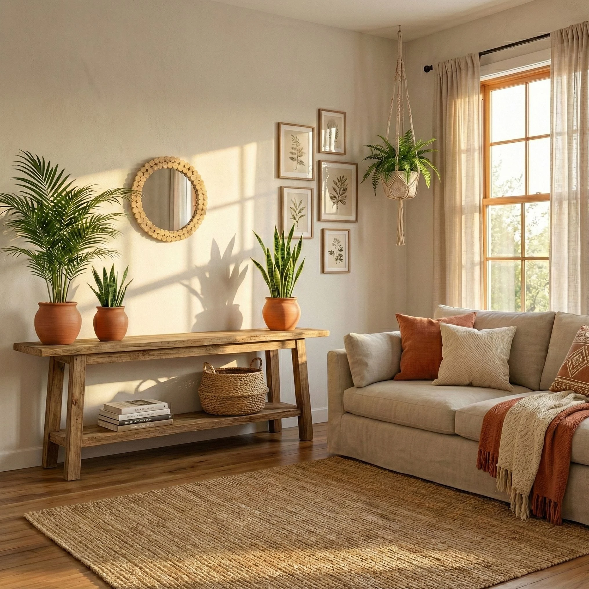 Tutumi Boho sieninis veidrodis 36CM KLNA-MR01 aprašymas - Prekės nuotrauka