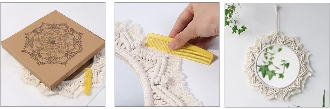 Tutumi Boho sieninis veidrodis 53CM 322048 aprašymas - Prekės nuotrauka