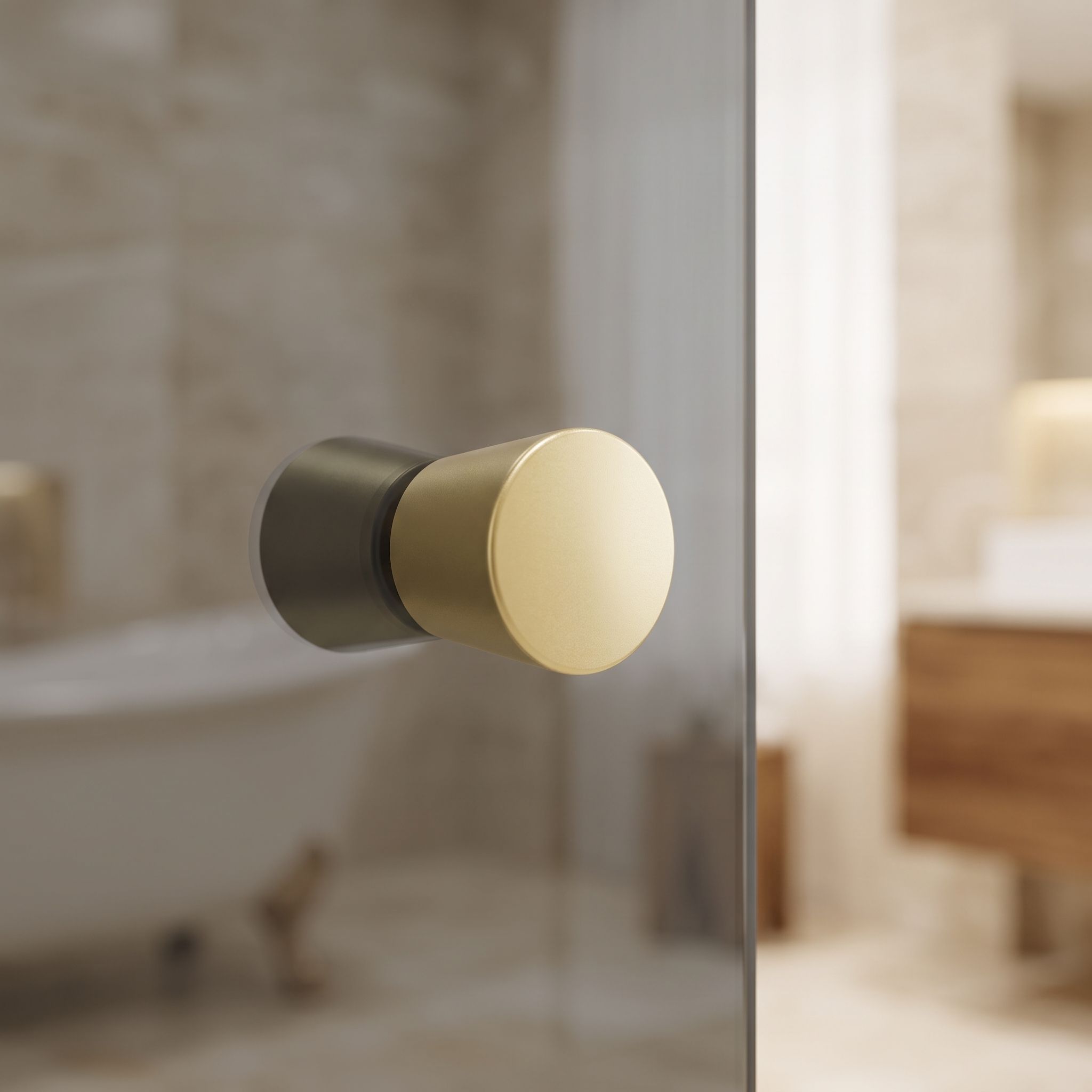 Dušo Durų Rankena Rea 03 Brushed Gold aprašymas - Prekės nuotrauka