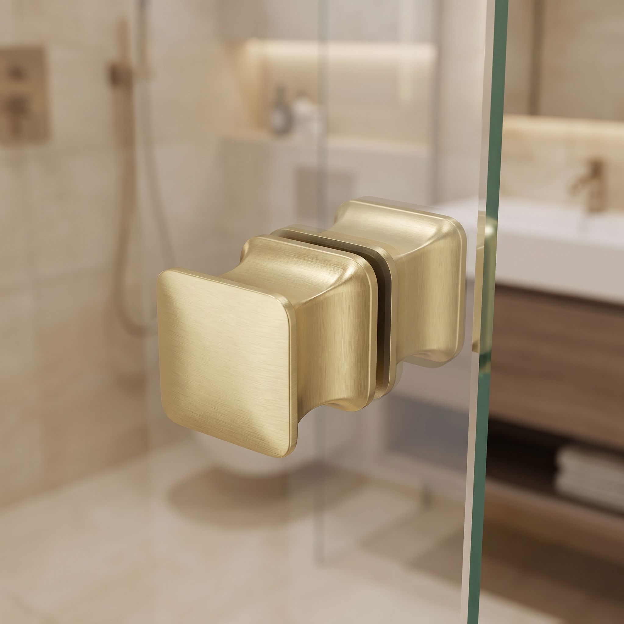 Dušo Durų Rankena Rea 04 Brushed Gold aprašymas - Prekės nuotrauka