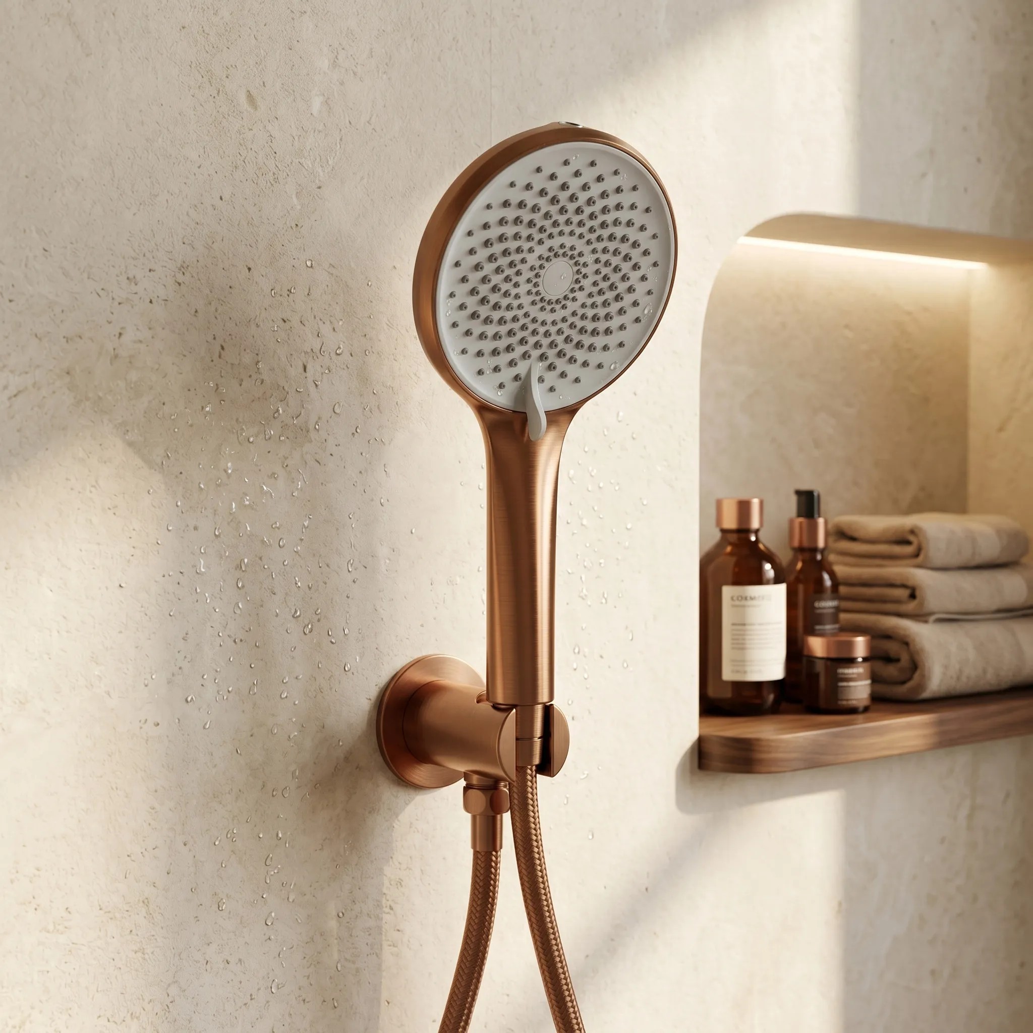 Dušo galvutė Rea JS-020 BRUSH COPPER aprašymas - Prekės nuotrauka