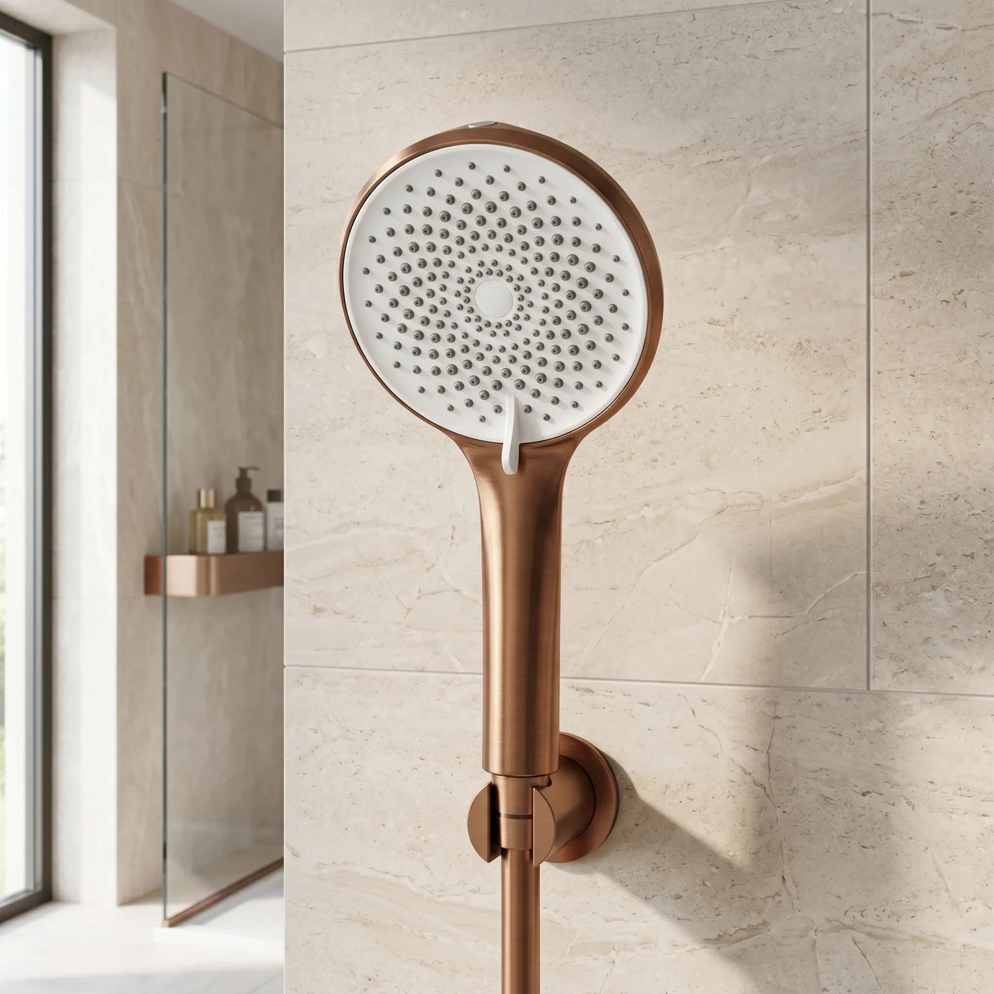 Dušo galvutė Rea JS-020 BRUSH COPPER aprašymas - Prekės nuotrauka