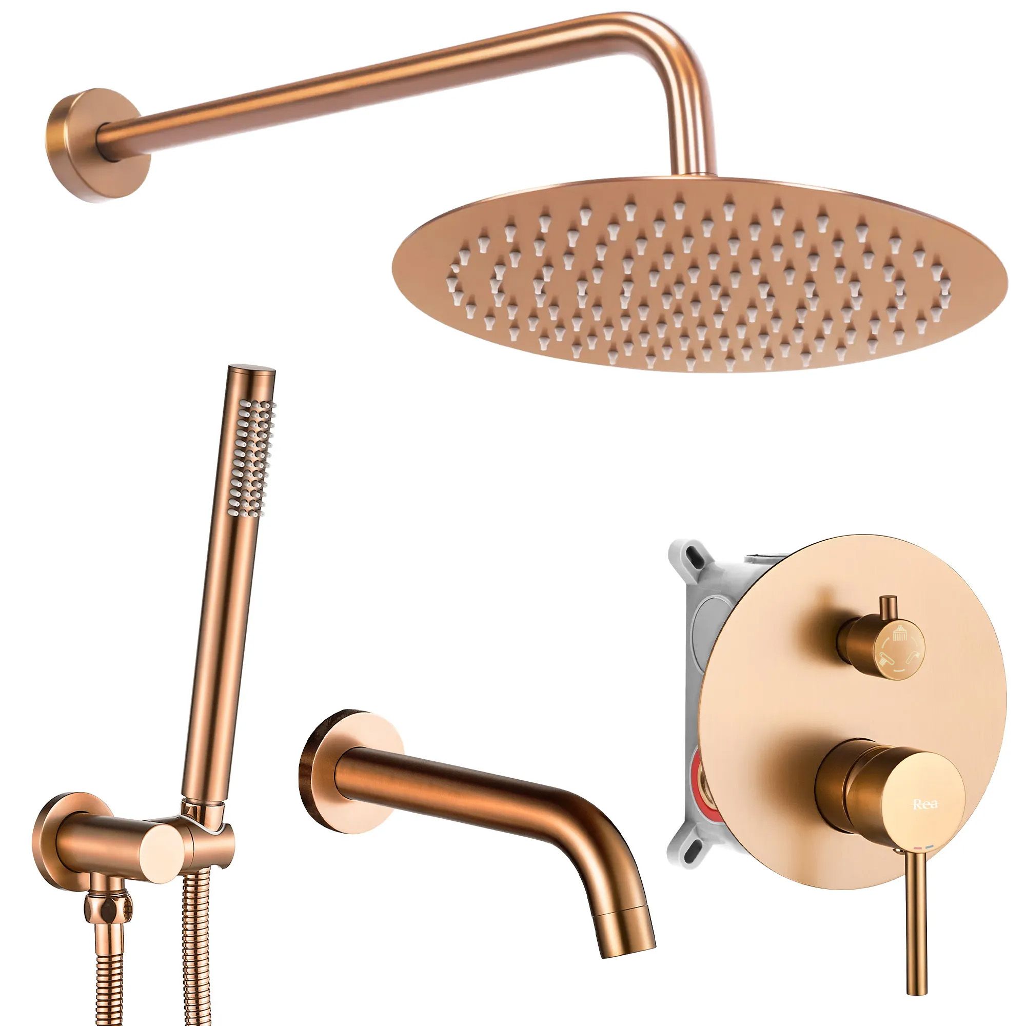 Dušo Įleidžiamas komplektas Rea Lungo Copper + BOX aprašymas - Prekės nuotrauka