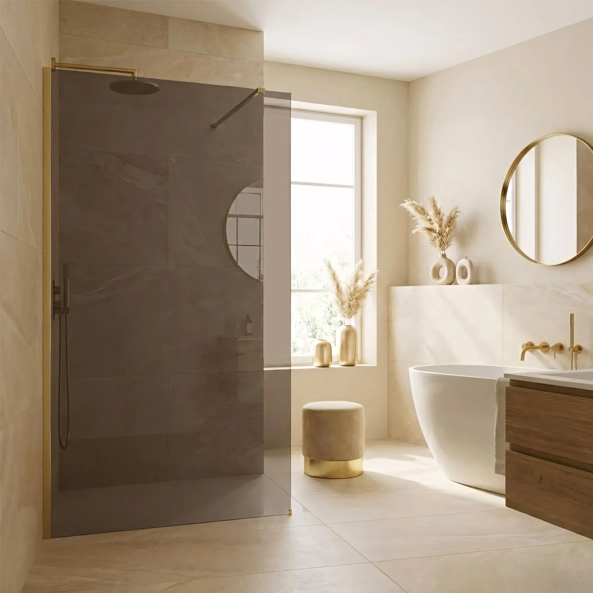 Dušo Siena Rea Flexi Brown / Gold 100 aprašymas - Prekės nuotrauka