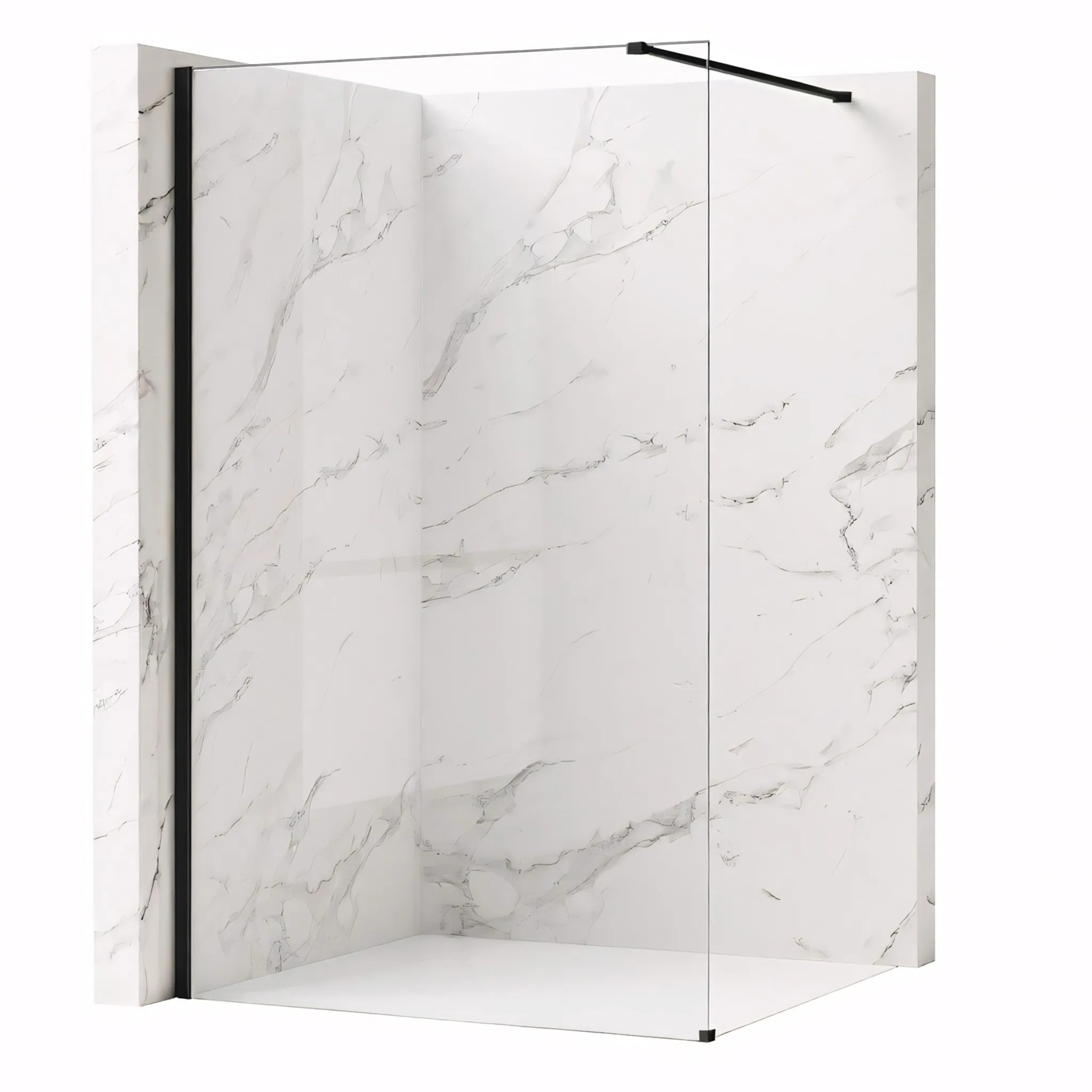 Dušo siena Rea Flexi Transparent / Juodas 90 aprašymas - Prekės nuotrauka