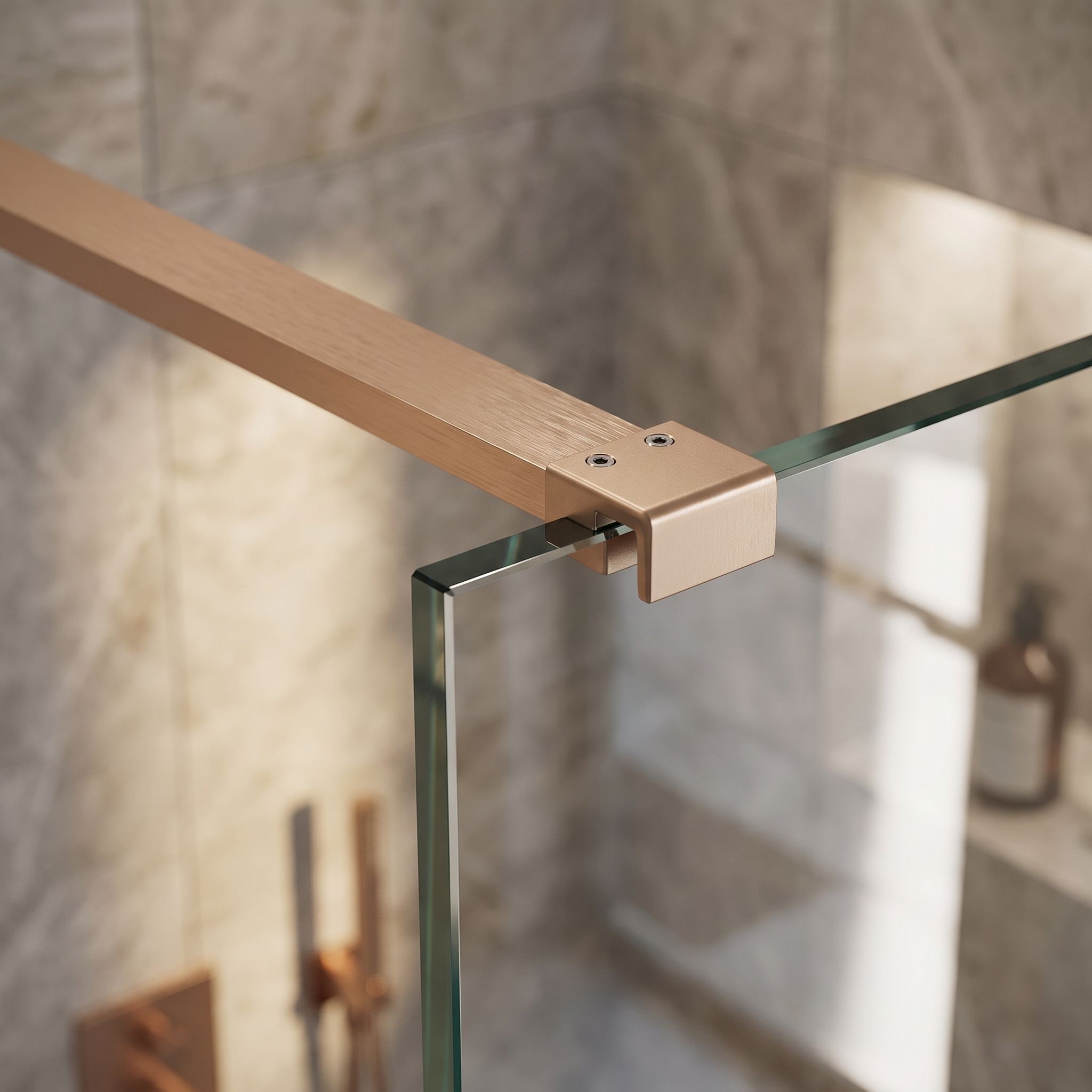 Dušo Sienelės Laikiklis 150 Cm Rea Copper aprašymas - Prekės nuotrauka
