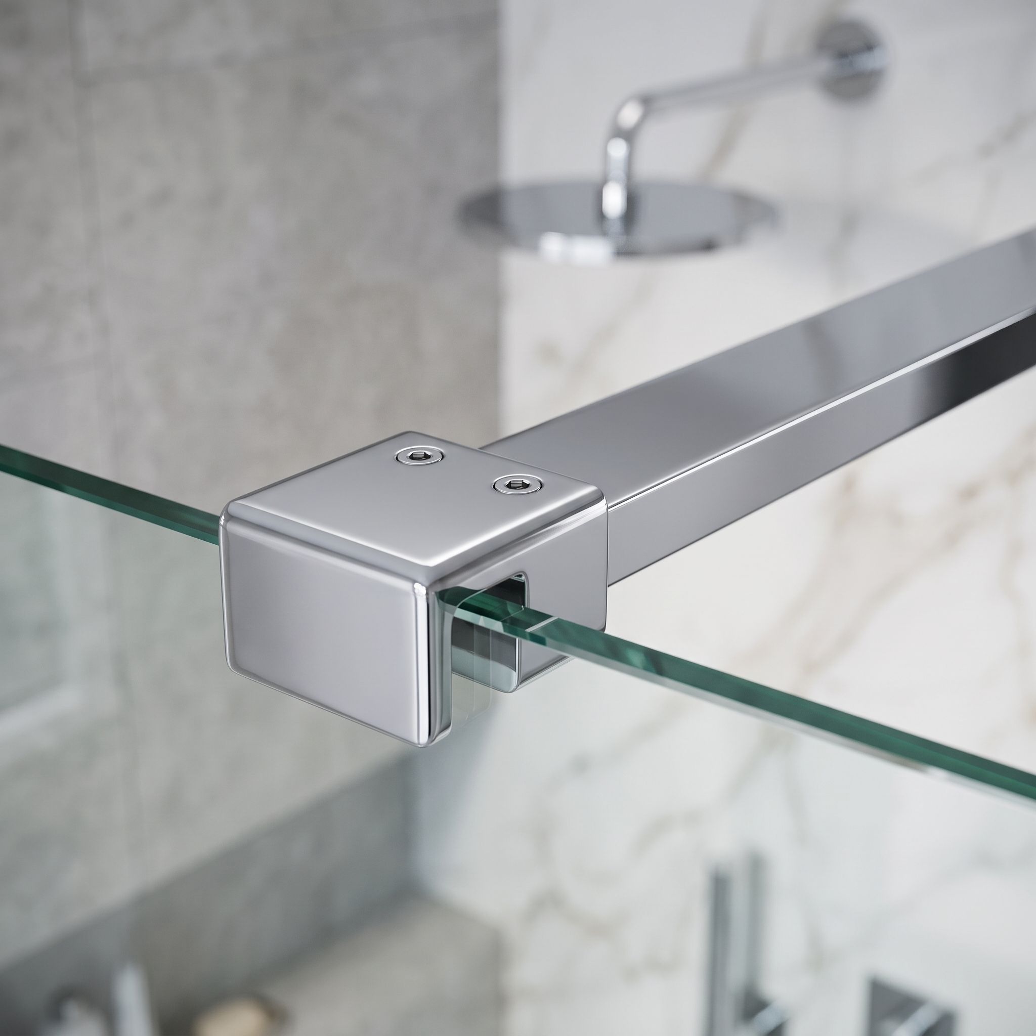 Dušo Sienelės Laikiklis 150 Cm Rea Chrome aprašymas - Prekės nuotrauka