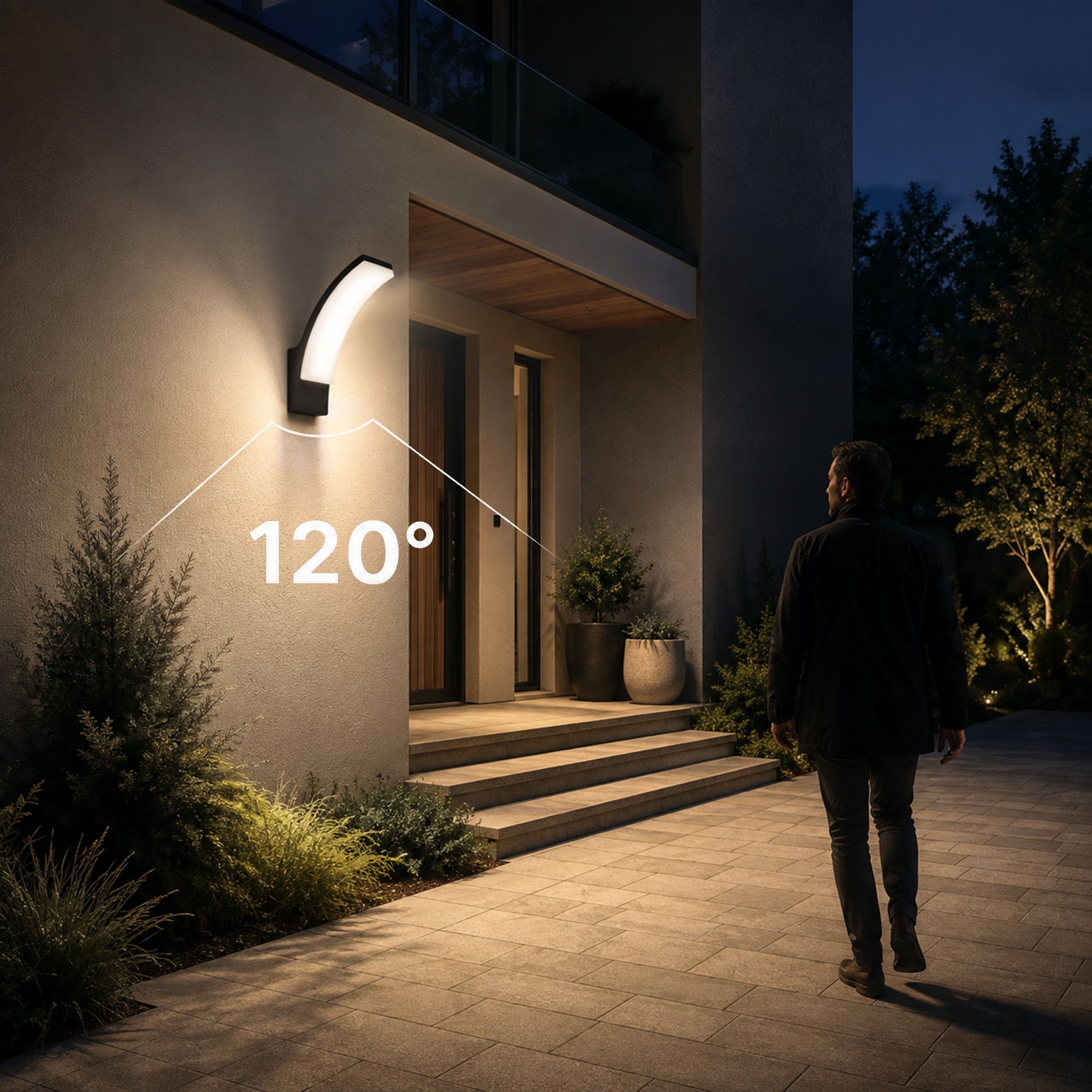 Toolight Fasado Led Sieninis Šviestuvas Jnh032-g Juodas aprašymas - Prekės nuotrauka