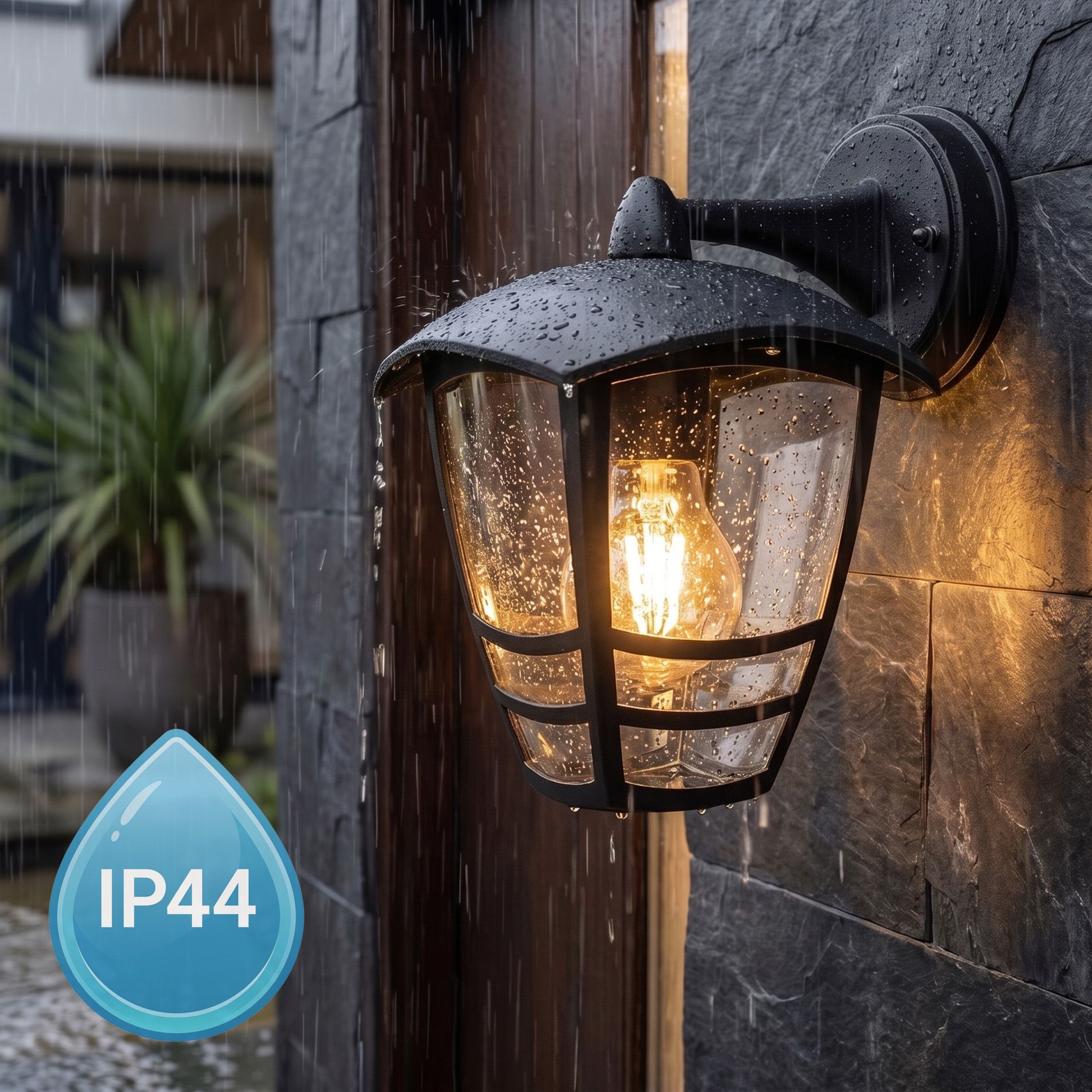 Toolight Fasado Sieninis Šviestuvas Jnh037-1g Juodas aprašymas - Prekės nuotrauka