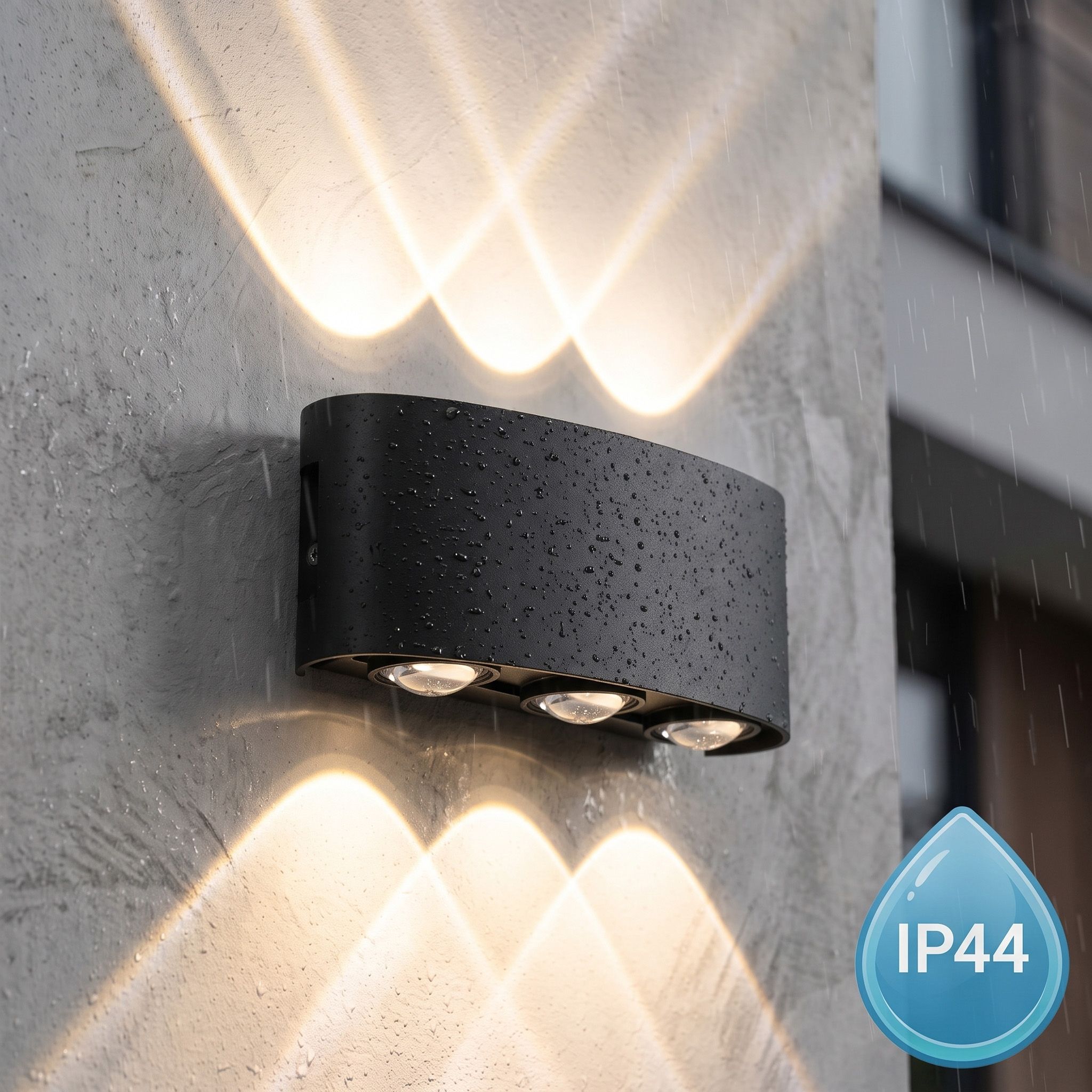 Toolight Fasado Sieninis Šviestuvas Led Jnh040-6g Juodas aprašymas - Prekės nuotrauka