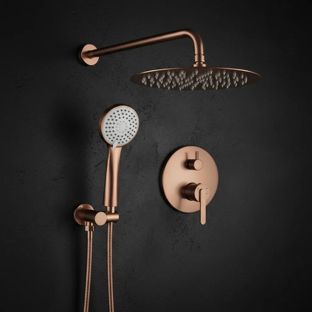 Įleidžiamas dušo komplektas Rea Ontario Copper + BOX aprašymas - Prekės nuotrauka