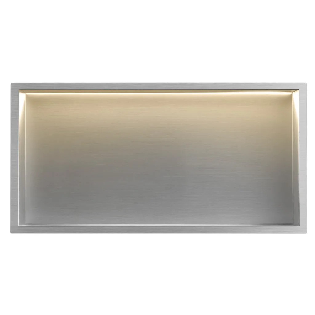 rea ĮMONTUOJAMA VONIOS LENTYNA LED 30x60 steel brush aprašymas - Prekės nuotrauka