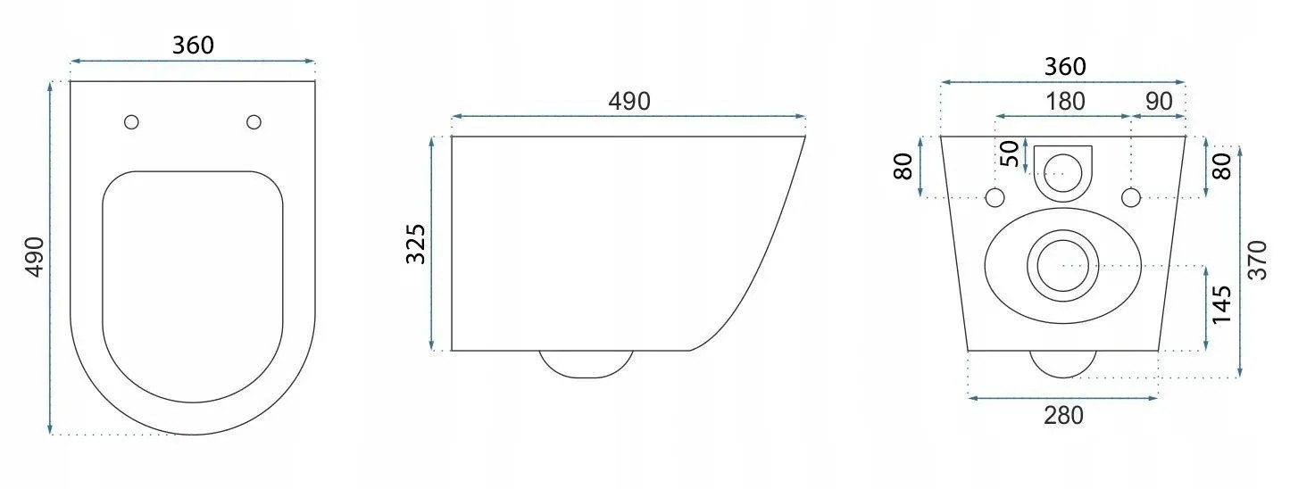 Klozetas Pakabinamas Rea Carlo Mini Tornado Juodas Gold aprašymas - Prekės nuotrauka