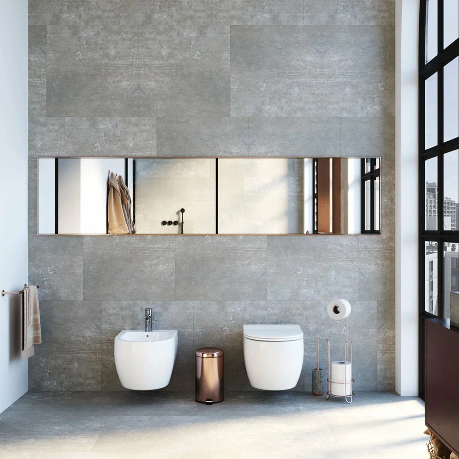 rea Klozetas WC Carlo Flat Mini Rimless + Bide Carlio Mini aprašymas - Prekės nuotrauka