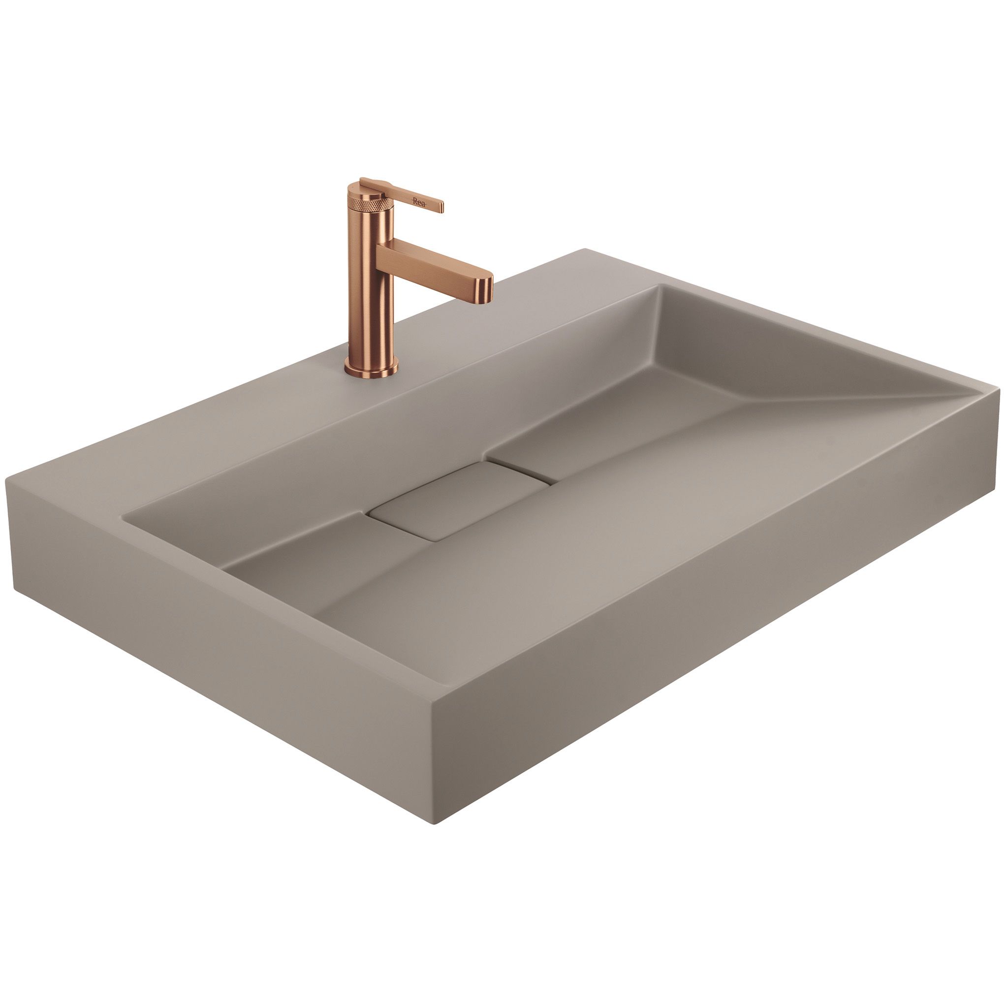 Konglomerato Praustuvas Rea Goya Taupe 70cm aprašymas - Prekės nuotrauka