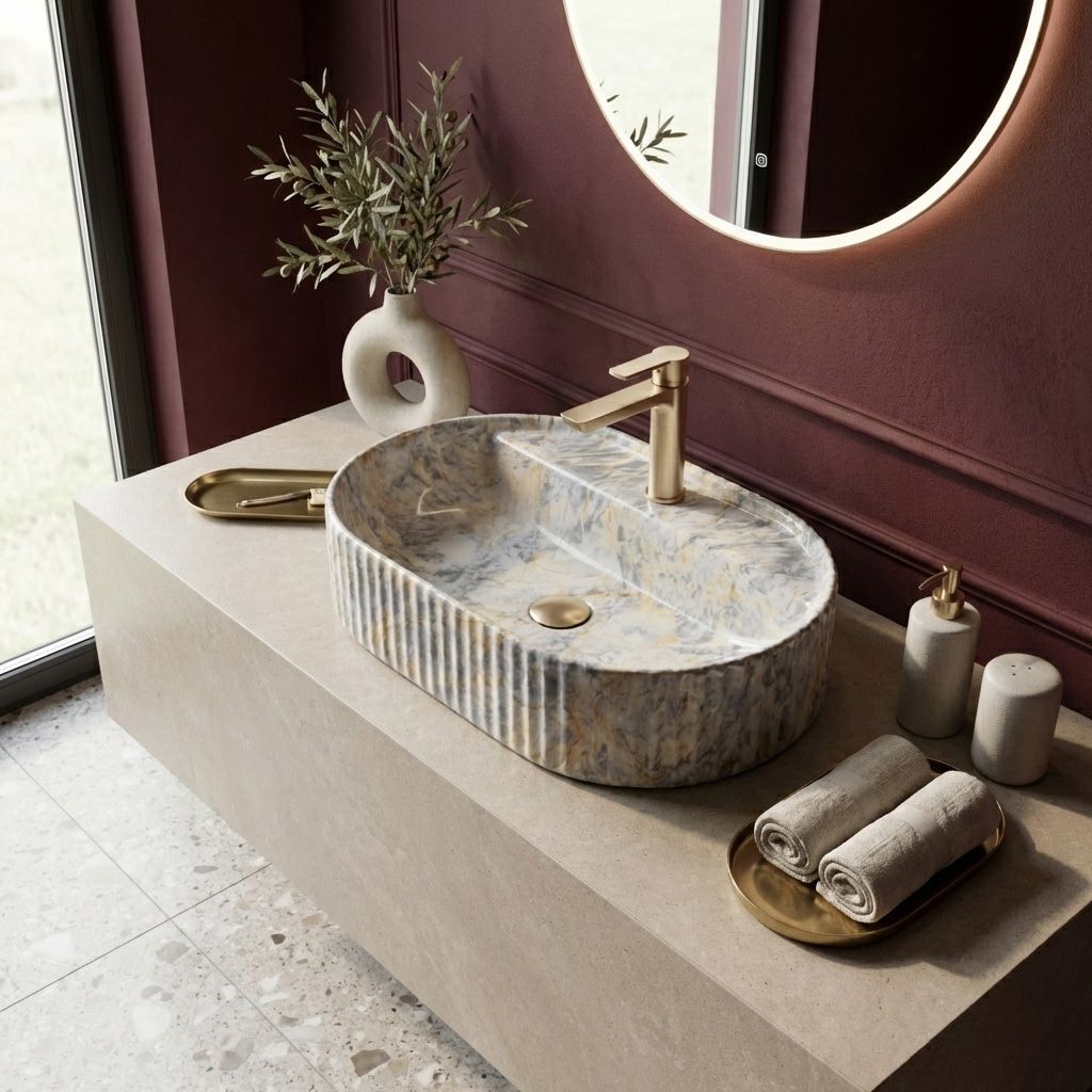 Kriauklė stalviršio Rea Marcela 60 Ruststone aprašymas - Prekės nuotrauka