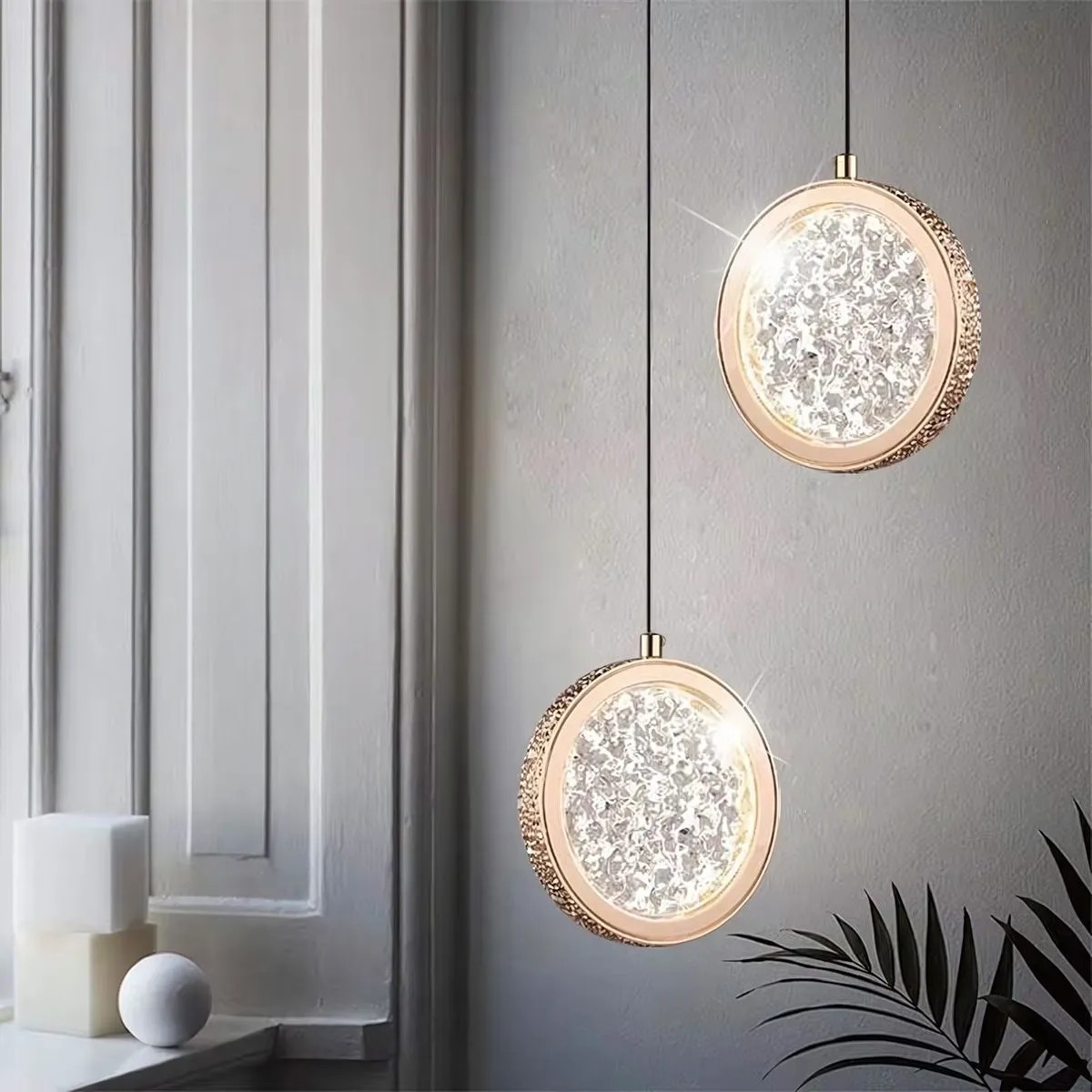 Toolight Krištolinis Pakabinamas Šviestuvas LED LHJ100-1CP Złota aprašymas - Prekės nuotrauka